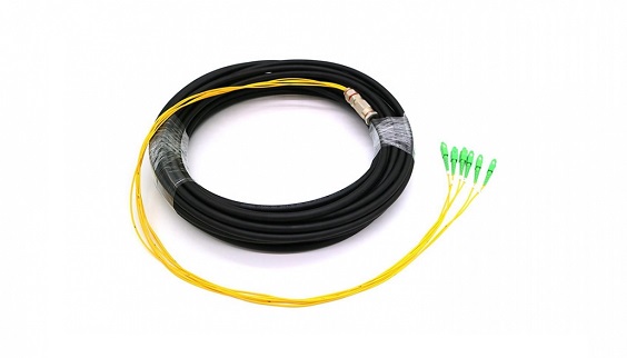 6 core outdoor black waterproof cable pigtails