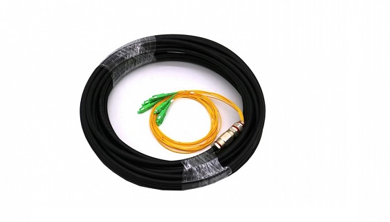 6 core outdoor black waterproof cable pigtails