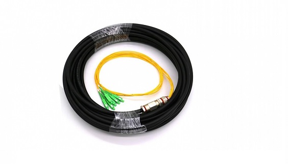 6 core outdoor black waterproof cable pigtails