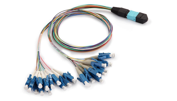 OS2 MTP® Male to LC, 24 Fibers Elite Harness Cable, Type B