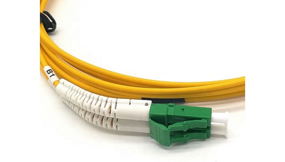 Flex Angle Boot Jumper Cables LC/UPC-LCAPC Fiber Optic Patchcord Duplex SM Yellow